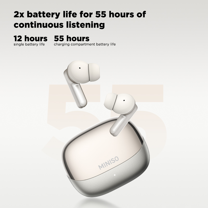 Headphones - Écouteurs Bluetooth MINISO MS106 intra-auriculaires, doux,