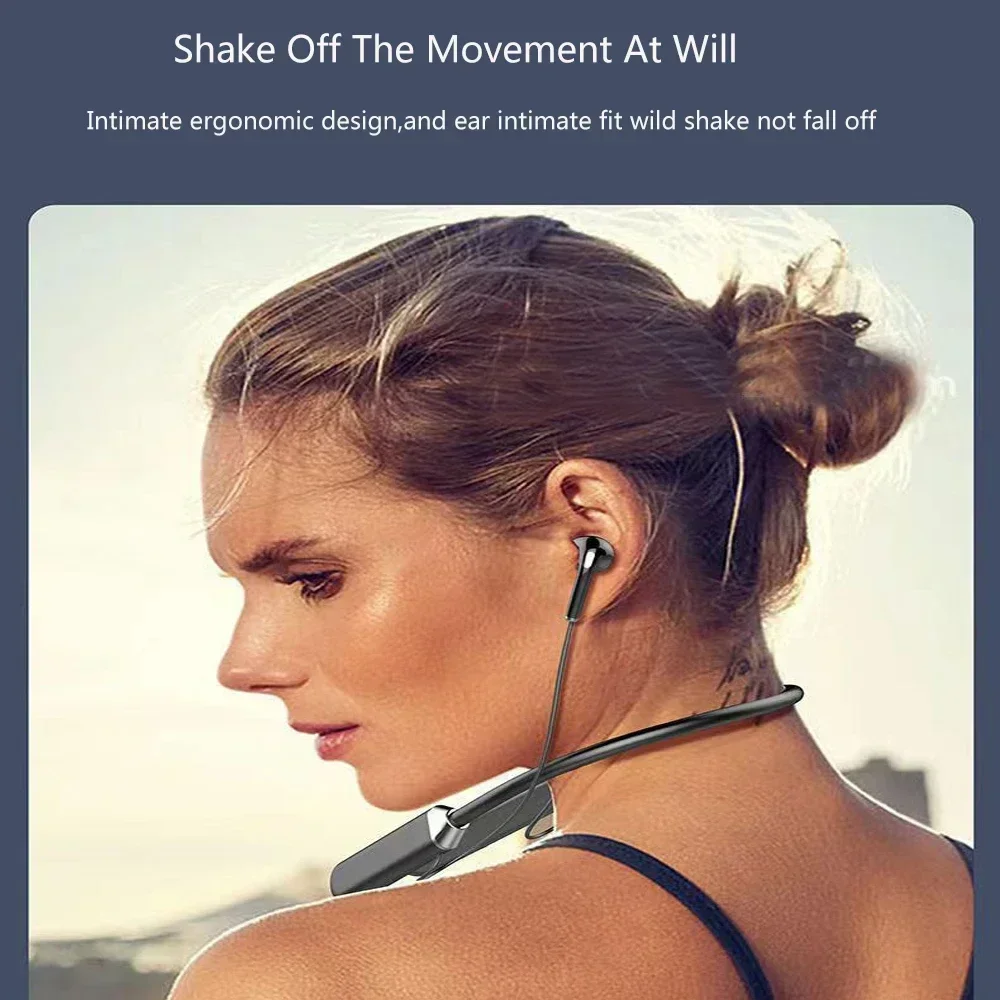 Magnetic Neckband Sports Earphones - Casque sans fil Bluetooth 5.0 tour