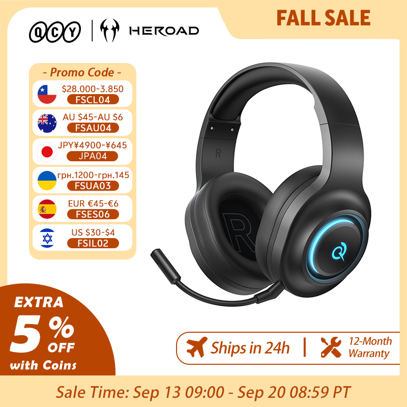 Gaming Headset With Mic Rgb - Casque de jeu QCY Heroad V200