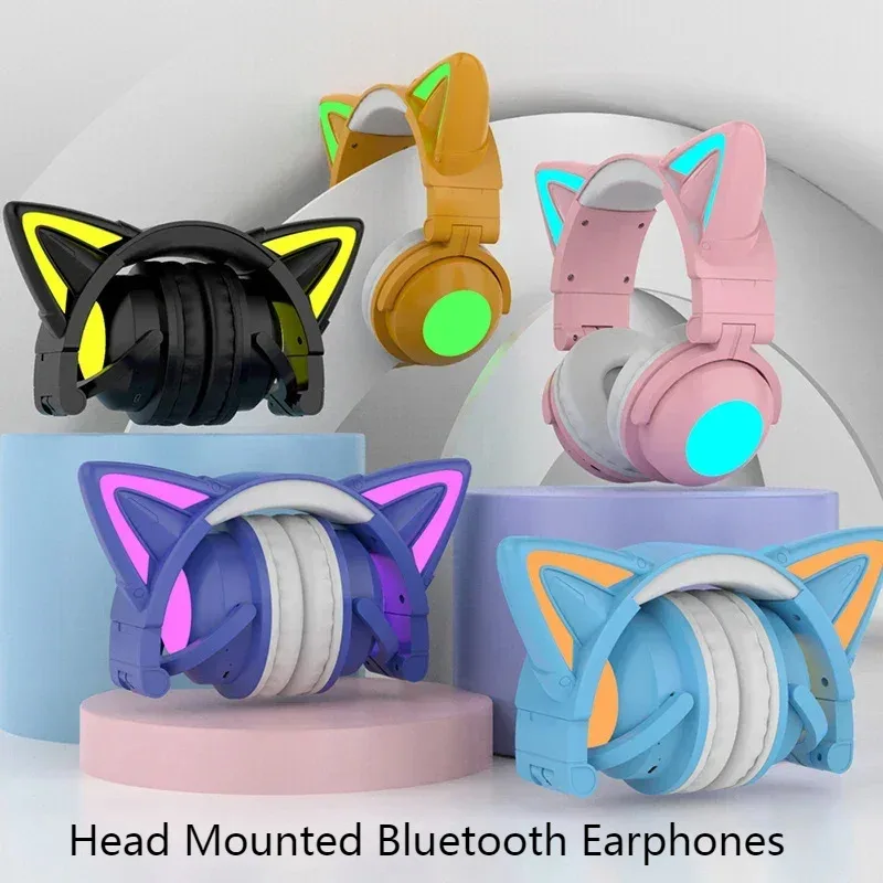 ZW068 lumière LED oreilles de  - Cat Ear Bluetooth Headset Led avis et prix