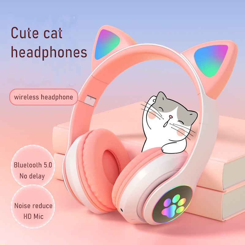Casque Bluetooth sans fil avec - Cat Ear Bluetooth Headset Led avis et prix