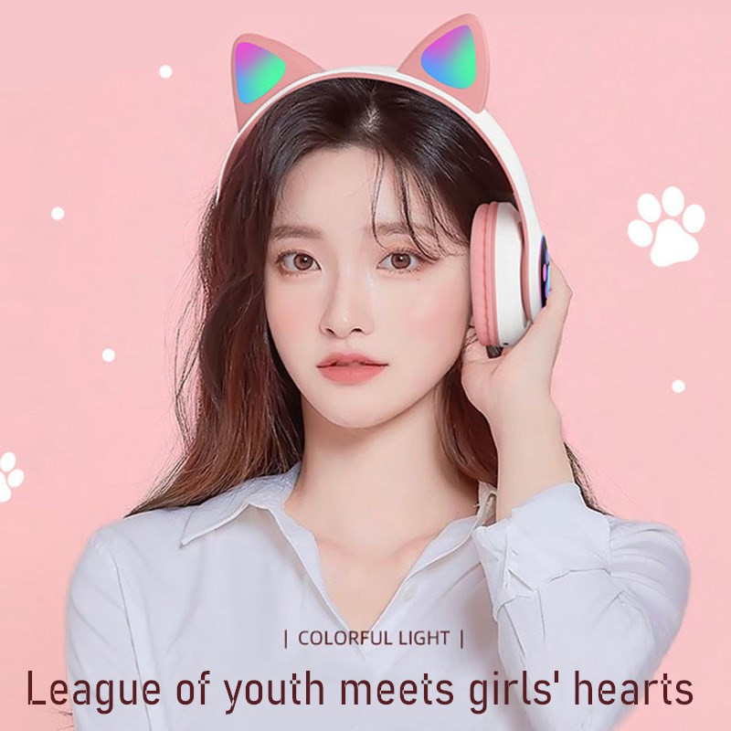 Casque Bluetooth sans fil avec - Cat Ear Bluetooth Headset Led avis et prix