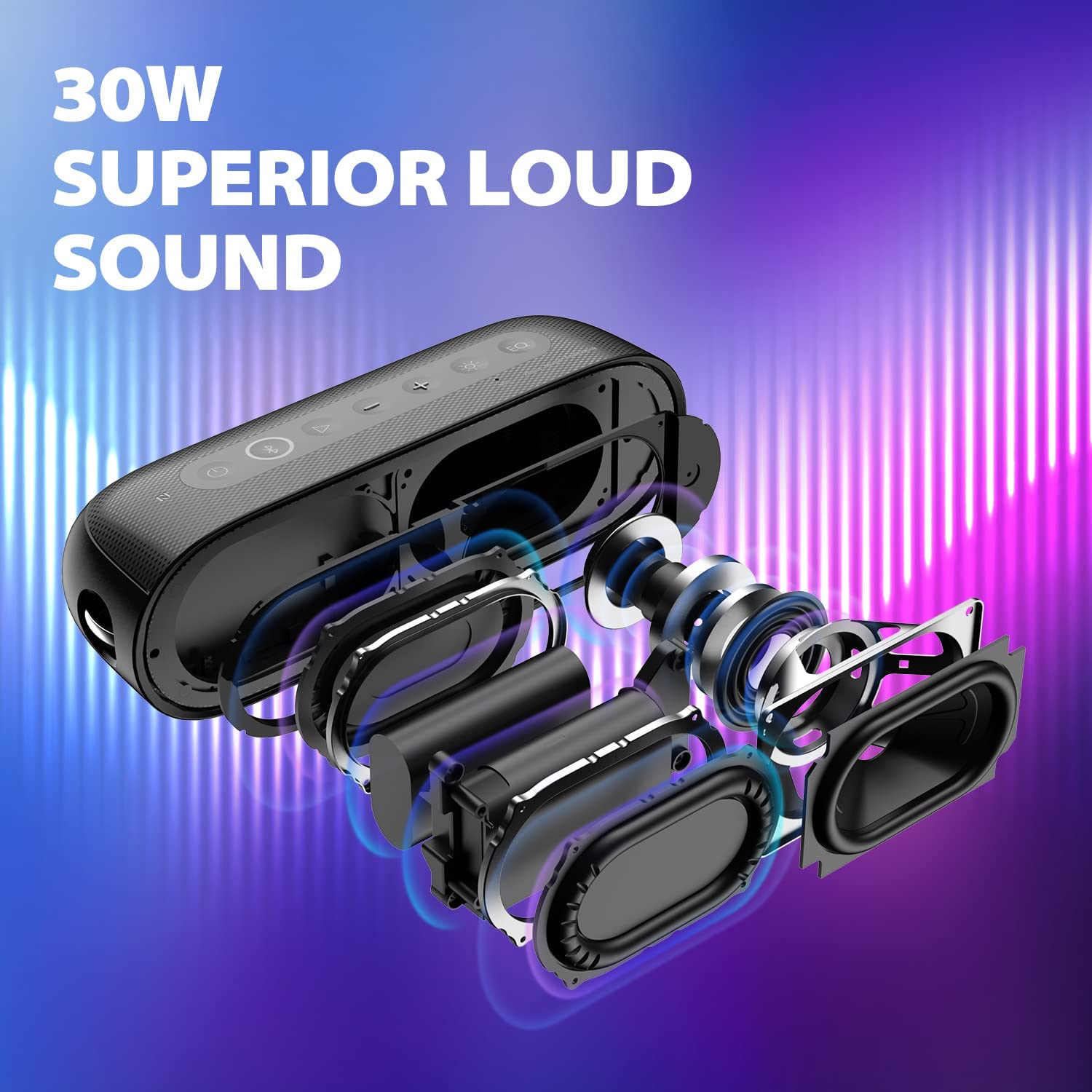 Enceinte portable d'extérieur  - Portable Bluetooth Speaker Waterproof Ipx7 avis et prix