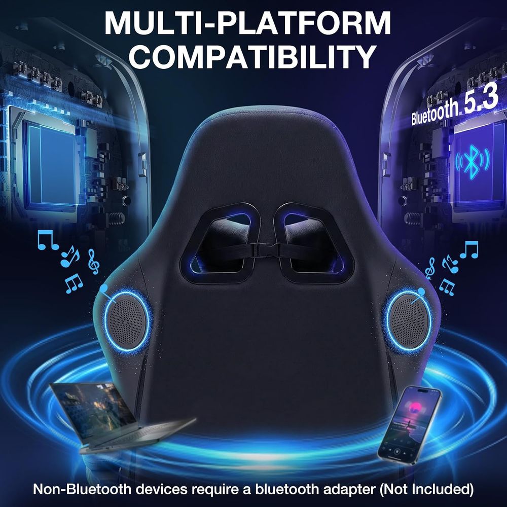 Chaise de jeu RGB avec haut-pa - Speakers avis et prix