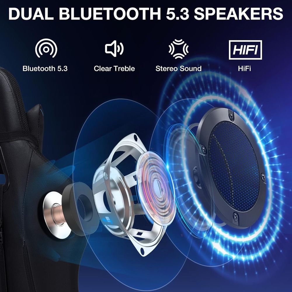 Chaise de jeu RGB avec haut-pa - Speakers avis et prix