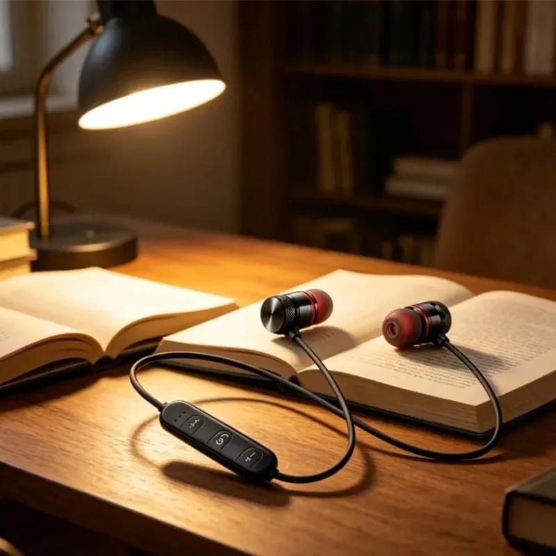 1/2/3/4 écouteurs Bluetooth à  - Magnetic Neckband Sports Earphones avis et prix