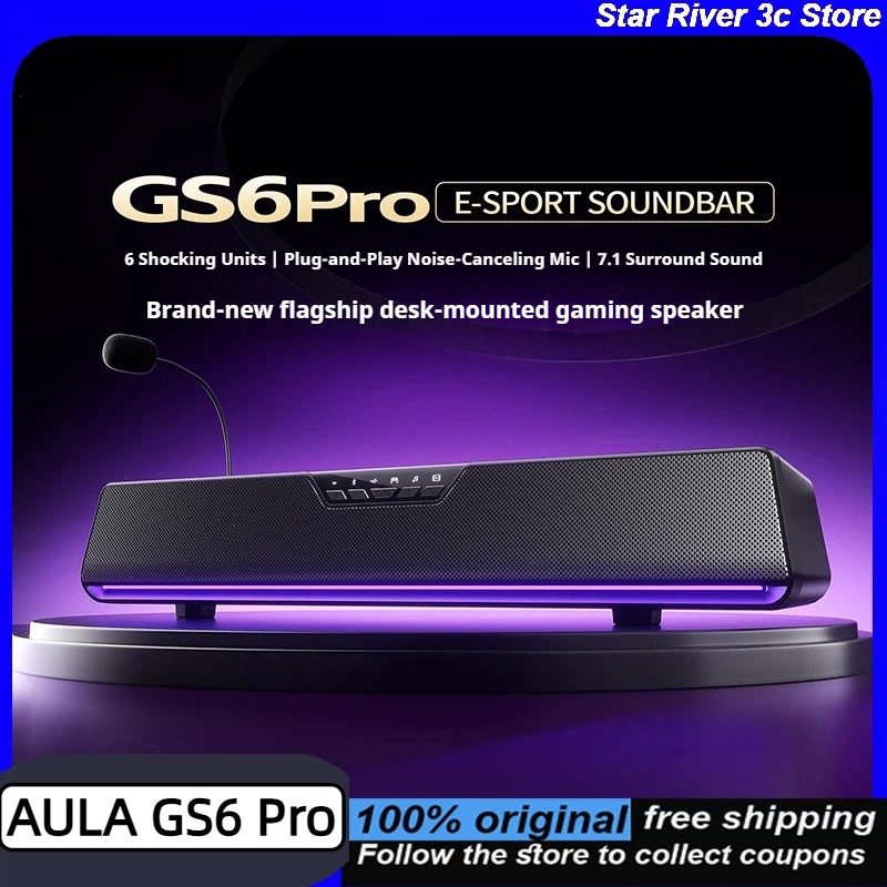 AULA GS6 Pro barre de son de j - Rgb Computer Soundbar For Pc avis et prix