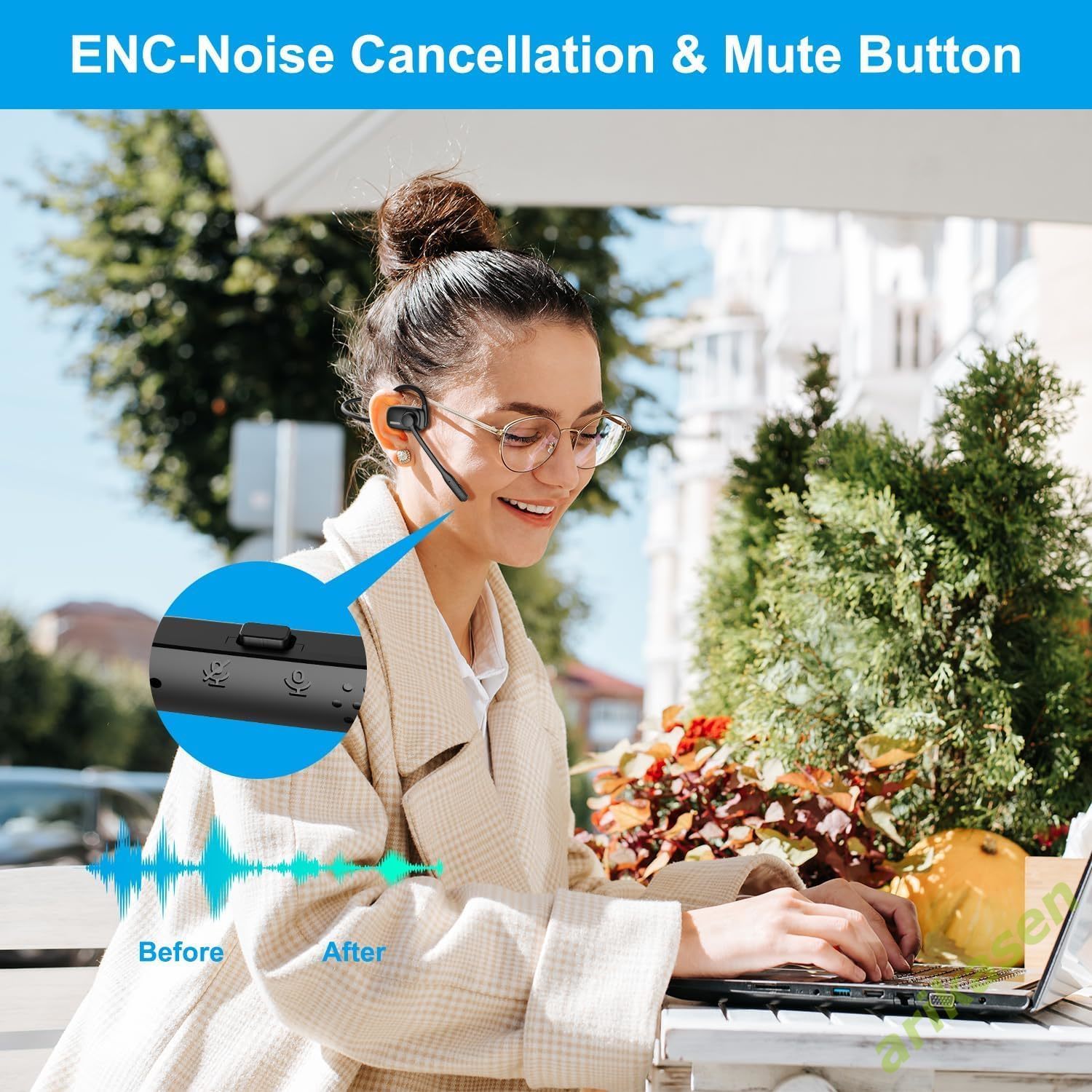 Casques Bluetooth avec microph - Open Ear Air Conduction Headphones avis et prix
